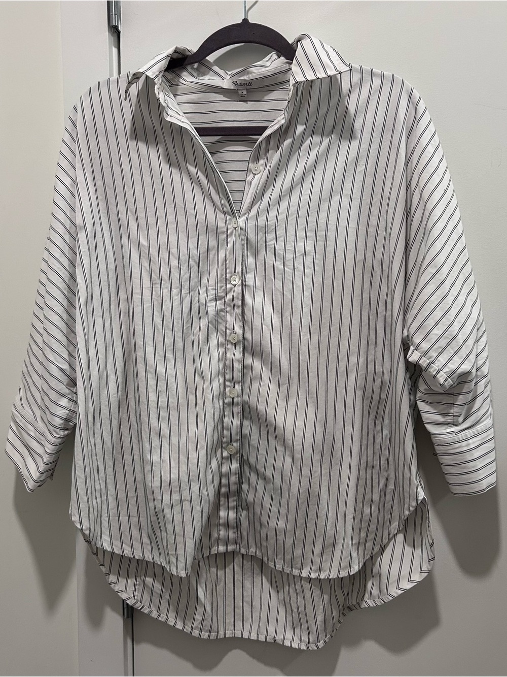 Madewell Poplin Oversized Button Down Shirt